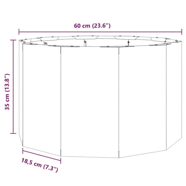 Planteringskärl Vit 60 x 60 x 35 cm Stål