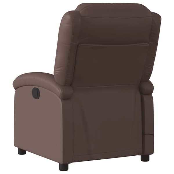 Elektrisk massagefåtölj brun konstläder