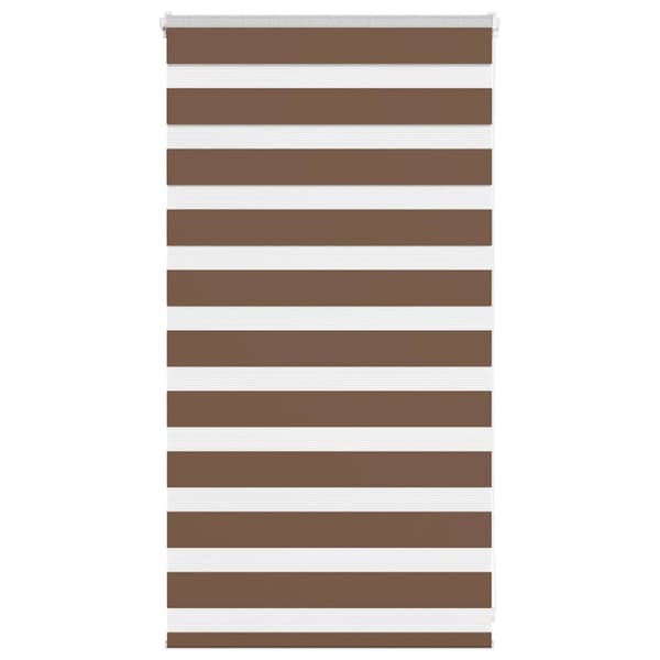 Rullgardin zebra brun 80x100 cm tyg bredd 75,9 cm polyester