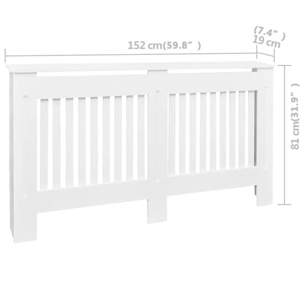 Elementskydd 2 st MDF vit 152 cm