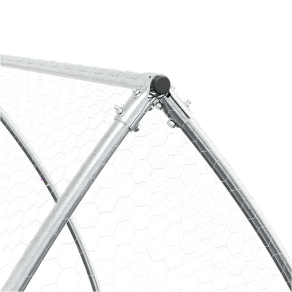 Hönsbur silver 100x105x120 cm galvaniserat stål