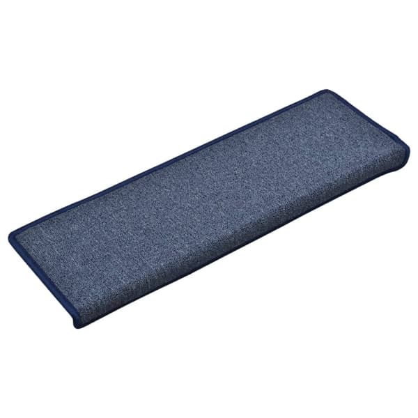 Trappmattor 15 st 65x21x4 cm blå rektangulär kant