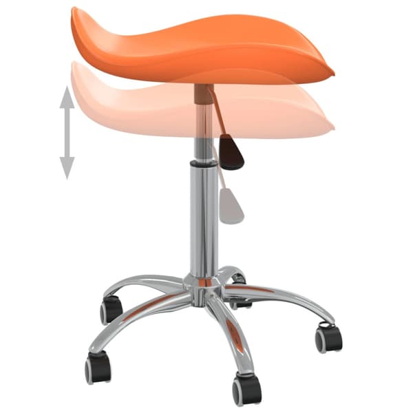 Salongsstol orange konstläder