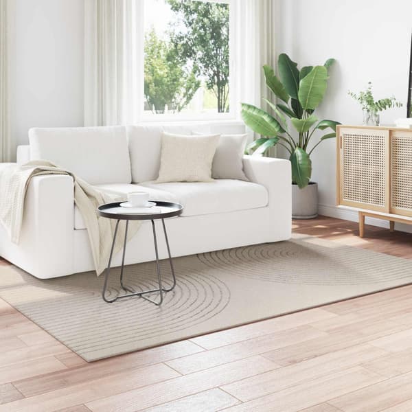 Områdesmattor Rektangulär GALATI Kräm 200 x 140 cm Polyester