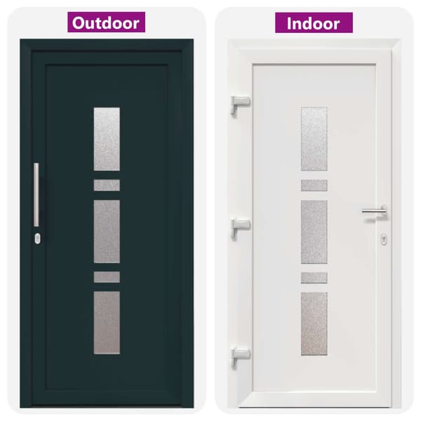 Framdörr Antracit 98 x 200 cm PVC