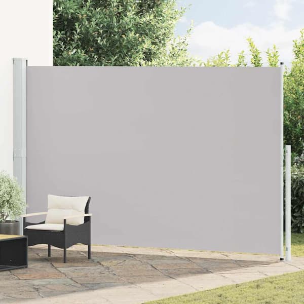 Infällbar sidomarkis 220x500 cm grå