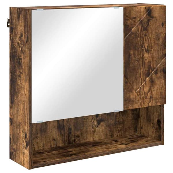 Badrumsmöbelset 4 st Rökt ek 61 x 35 x 64 cm