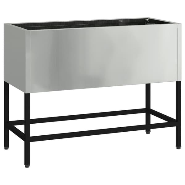 Höjdträdgårdsplanterare Silver 60 x 26 x 45 cm