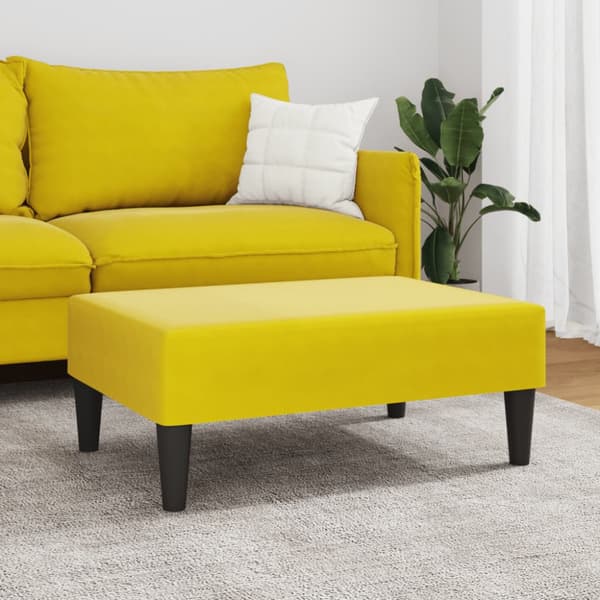 Fotpall Gul 77x55x31 cm sammet