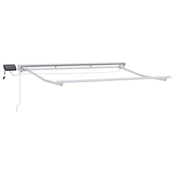 Manuell markisram med LED-lampor 3,5 x 2 m