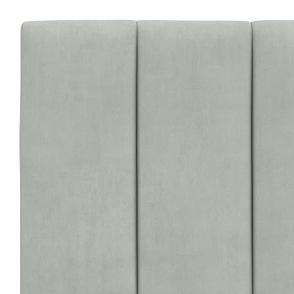 Bed Frame without Mattress "Hanko" Light Grey 80x200 cm Velvet