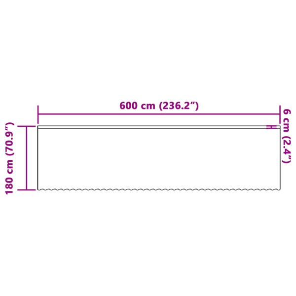 Spetsgardin med gardiner Blommor Vit 180 x 600 cm Polyester
