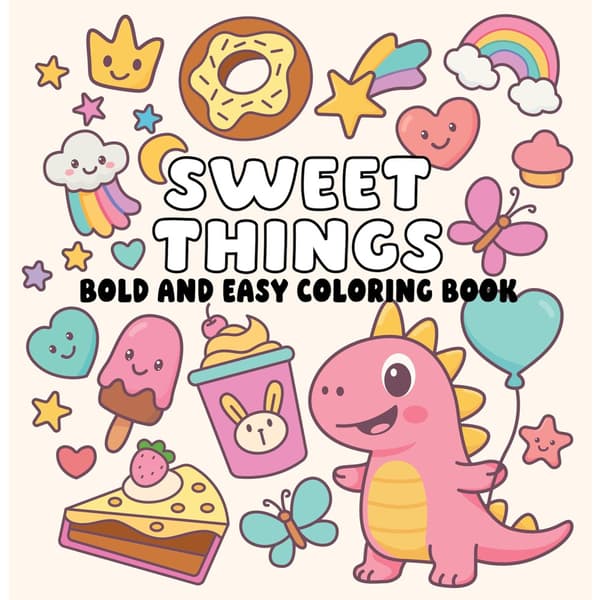 Sweet Things Bold and Easy Coloring Book (häftad, eng)