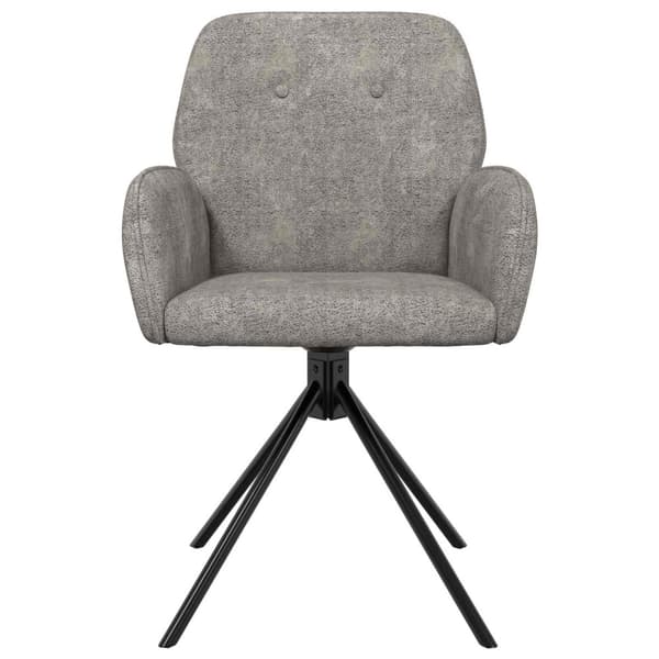 Svängande Matstolar 4 pcs Faux Mockaläder Ljusgrå