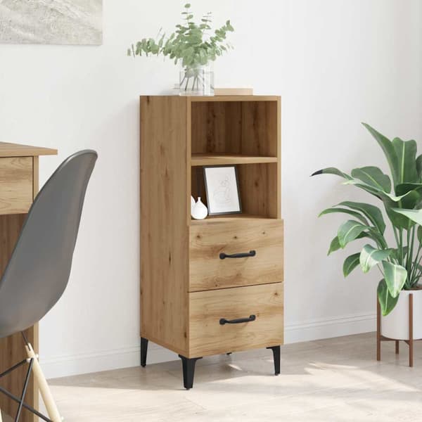 Sideboard artisan ek 34 x 34.5 x 90 cm Konstruerat trä