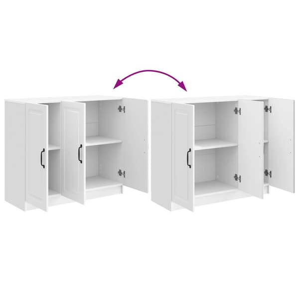 Sideboard Vit högglans 89 x 34,5 x 77 cm Konstruerat trä