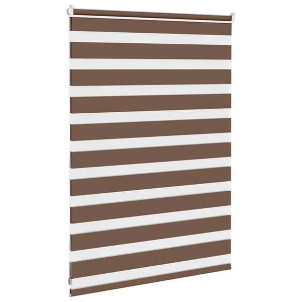 Rullgardin zebra brun 105x100 cm tyg bredd 100,9 cm polyester