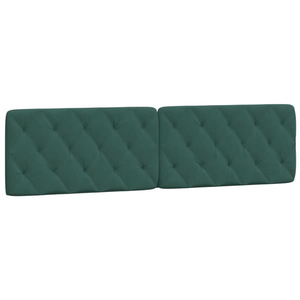 Bed Frame with LED without Mattress Dark Green 200x200 cm Velvet