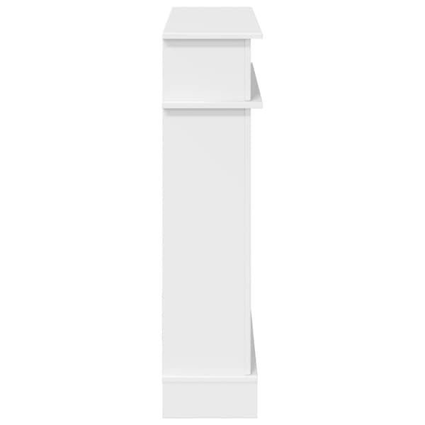 Eldstadsram Vit högglans 102 x 26 x 100 cm Konstruerat trä
