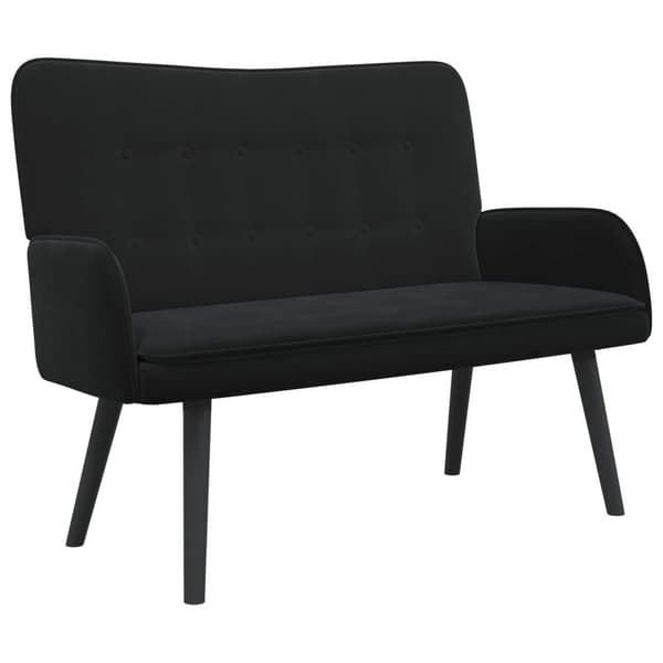 Tvåsitssoffa Svart 115 x 61 x 87 cm Sammet