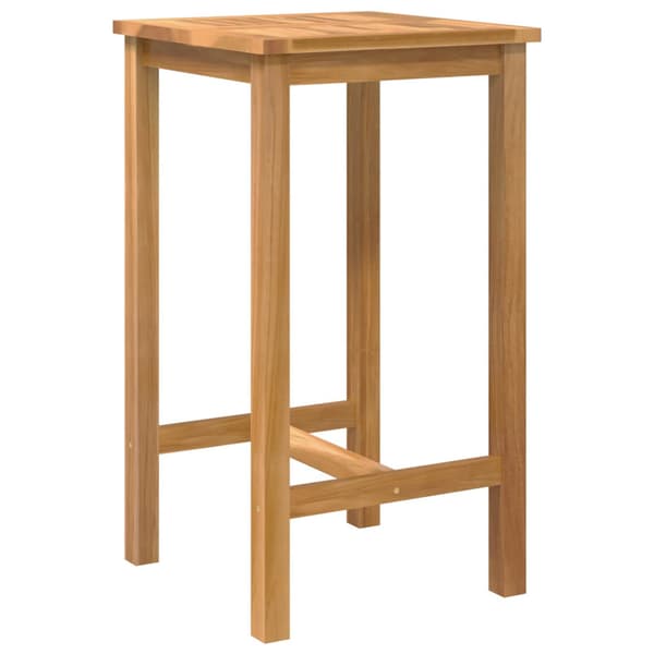 Utomhus Bar Set 3 pcs Obehandlad Massivt teakträ