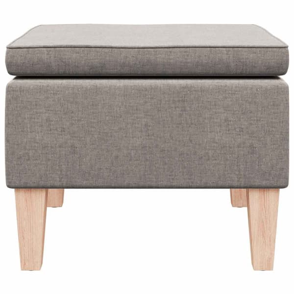 Pall med träben taupe tyg