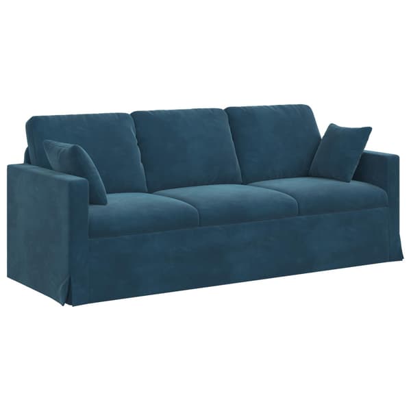 Soffa Blå 198 x 78 x 80 cm Sammet