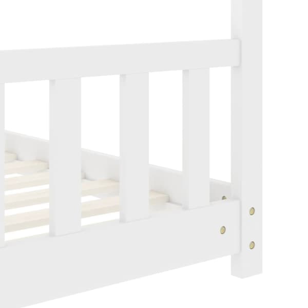 Barnsäng vit massiv furu 80x160 cm