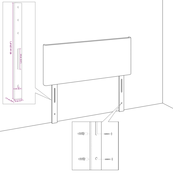 LED huvuddyna Blå 100 cm tyg
