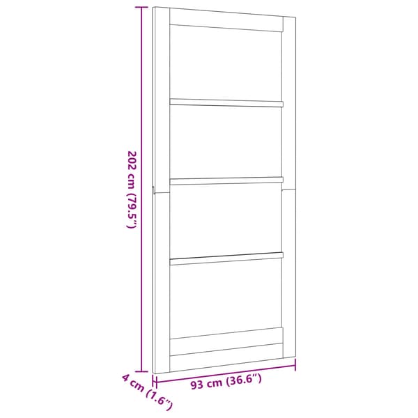 Inredningsdörr ORKDAL Brun 93 x 202 cm