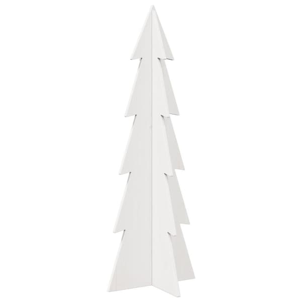 Julgran trä vit 112 cm massiv furu