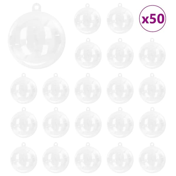 Julprydnad Set 50 pcs Transparent Ø 5 cm