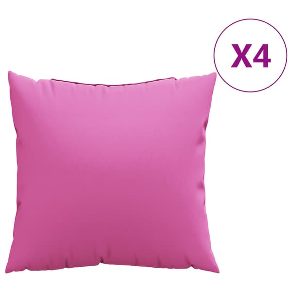 Spridda Kuddar Enfärgad 4 pcs Rosa 60 x 60 cm Polyester Tyg
