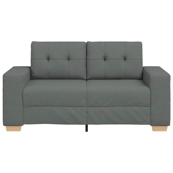 Loveseat soffa mörkgrå 160x77x82 cm tyg