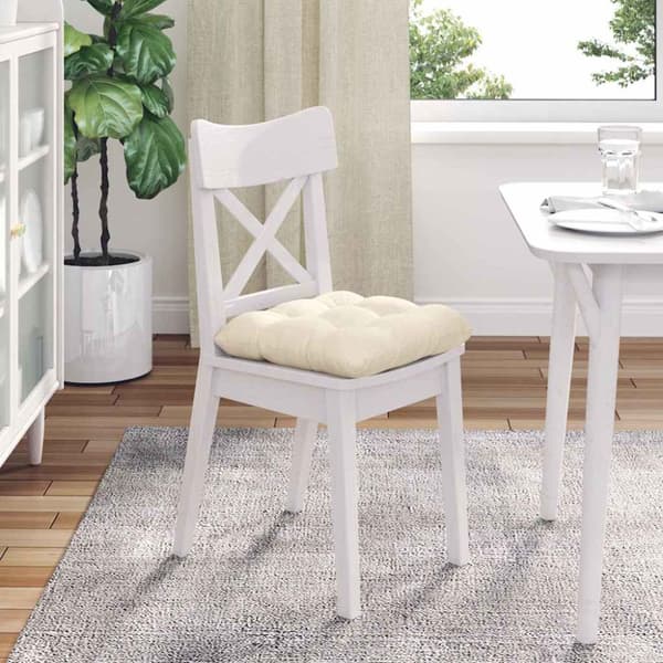 Sittkuddar 4 pcs Kräm 40 x 40 cm Kordread tyg