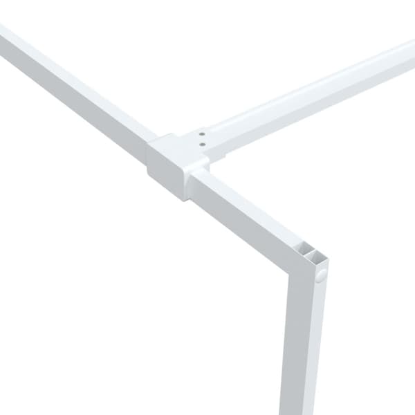 Duschvägg vit 80x195 cm klart ESG-glas
