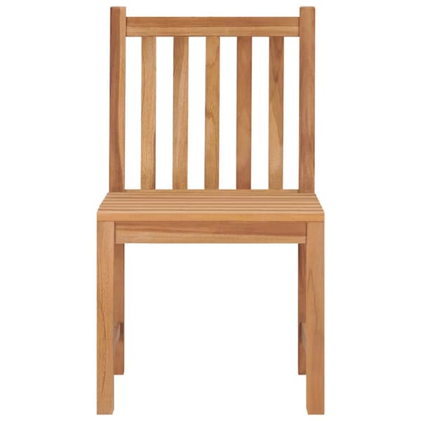 Trädgårdsstolar 4 st med dynor massiv teak