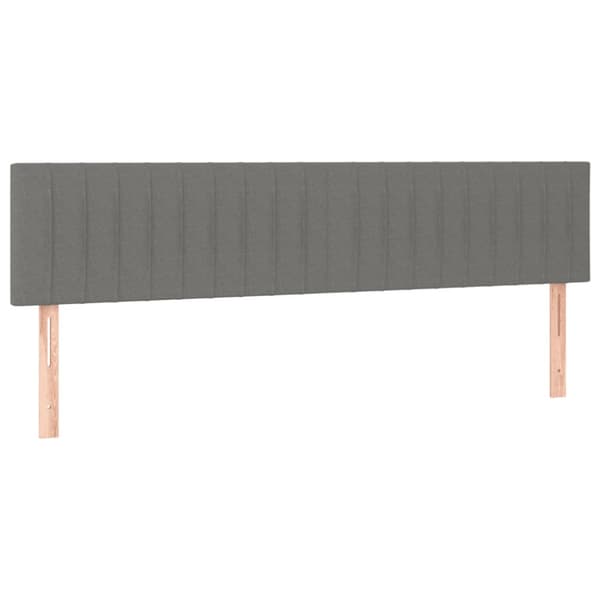 Ramsäng med madrass mörkgrå 200x200 cm tyg