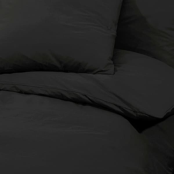 Bäddset svart 225x220 cm bomull