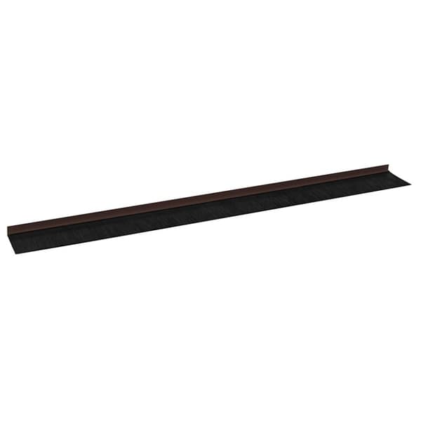 Självhäftande dörrborstlist 12 pcs Brun 100 cm