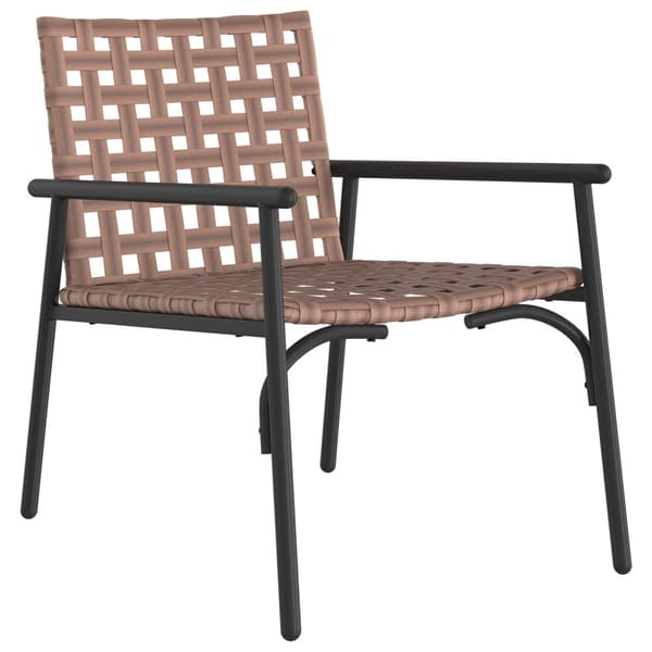 Trädgårdsmöbelset 4 pcs Brun konstrotting