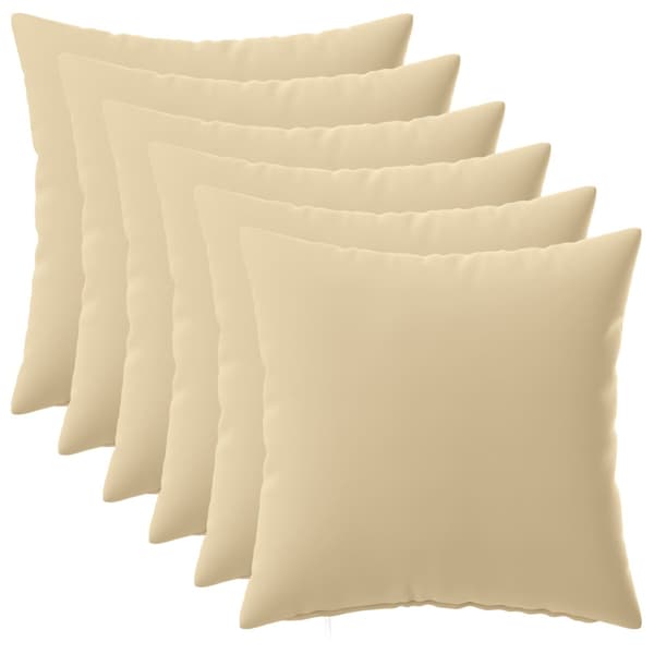 Kuddöverdrag 6 st HEERLEN Beige 40 x 40 cm Polyester