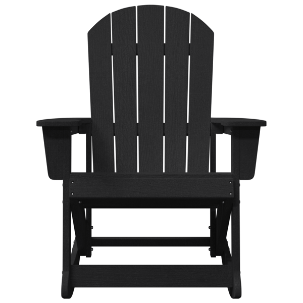 Adirondack Gungstolar 2 pcs Svart HDPE