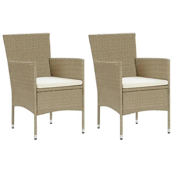 Matgrupp för trädgården 3 delar beige