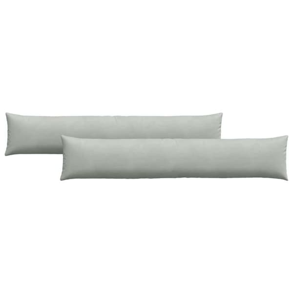 Sofakuddar 2 pcs Ljusgrå 200 x 40 cm Kordread tyg