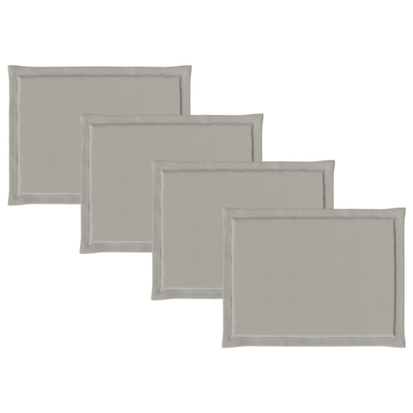 Sittkuddar 4 pcs Ljusgrå 47 x 36 x 2 cm Polyester