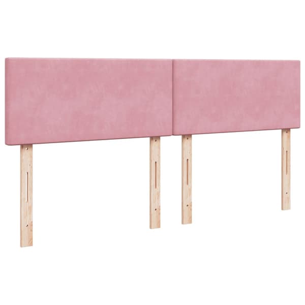 Ramsäng med madrass rosa 200x200 cm sammet