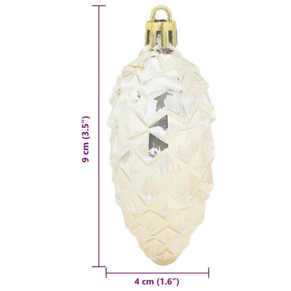 Julgran Kottboll 40 pcs champagne Plast