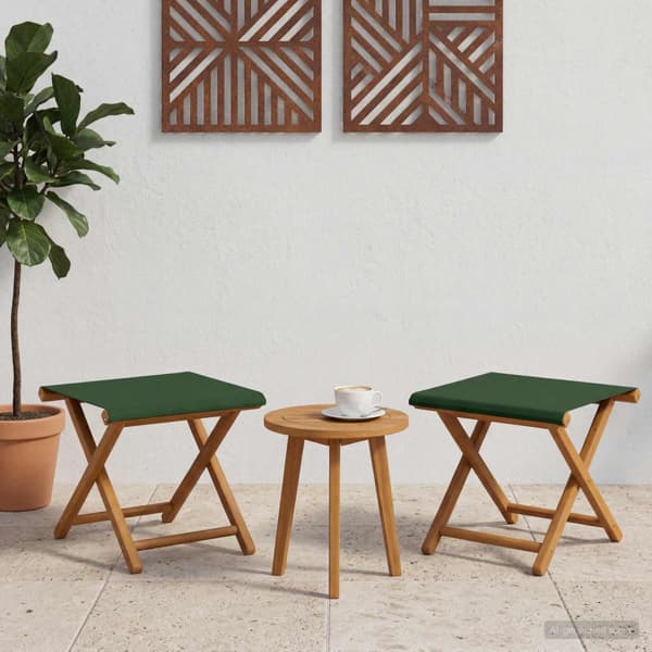 Deck Chair 2 pcs Massiv Eukalyptus Trä Grön