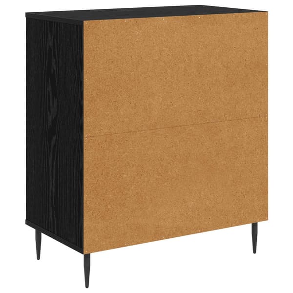 Kommode DOKKUM Blå ormbunkstryck 66 x 36,5 x 76 cm Svart ek